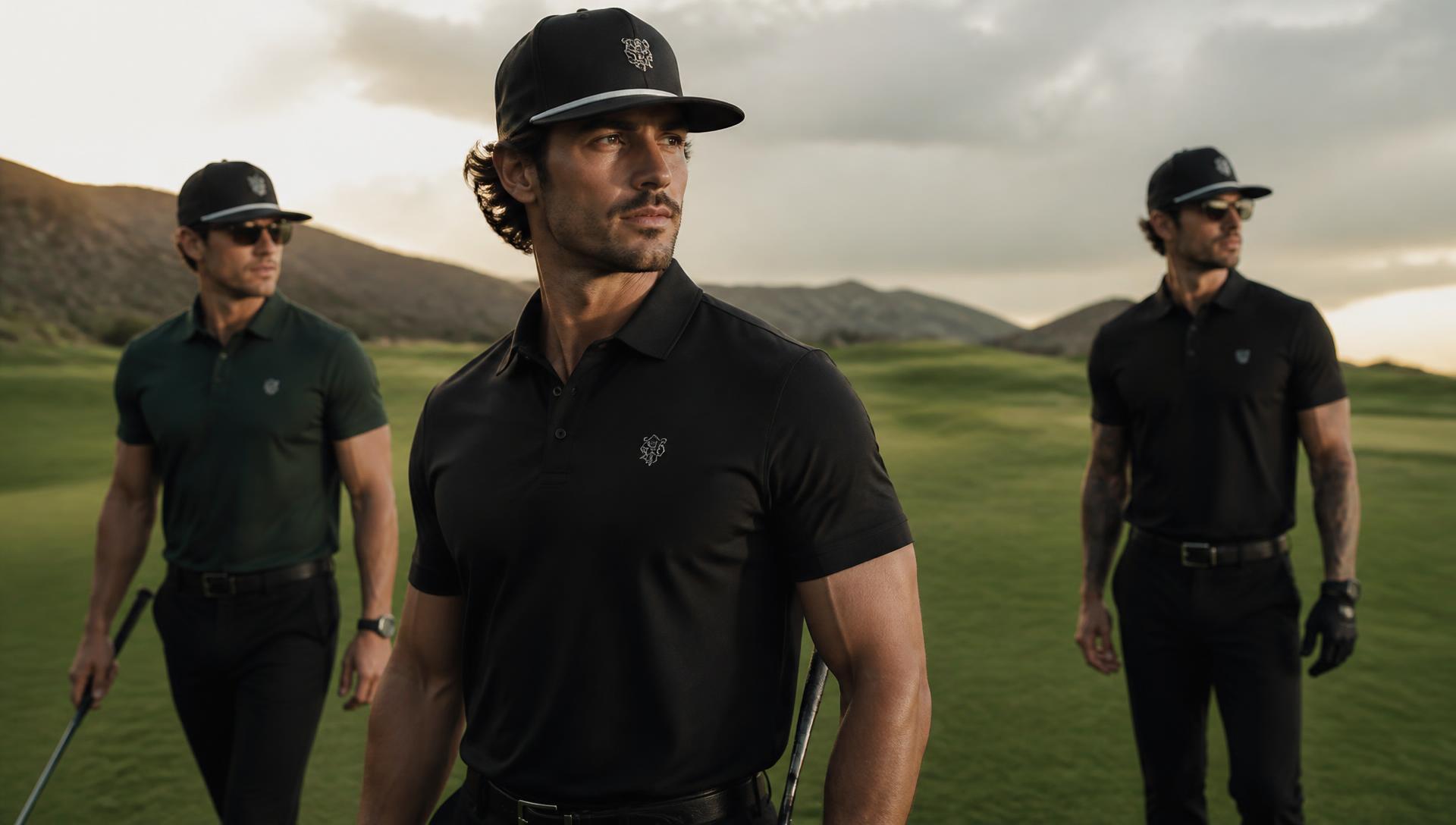 Golfers wearing premium custom Real N Raw apparel on the course